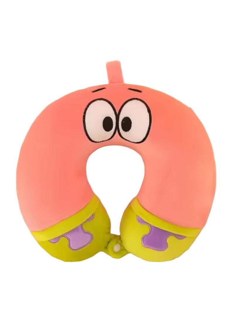 Almohada de Viaje Patricio Estrella De Bob Esponja 30x30 cm Coj n Cuello Rosado