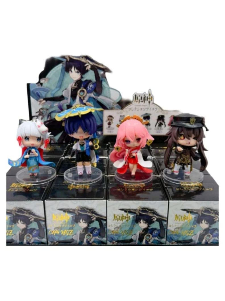 Figura Genshin Impact Caja Sorpresa Blind Box Azul