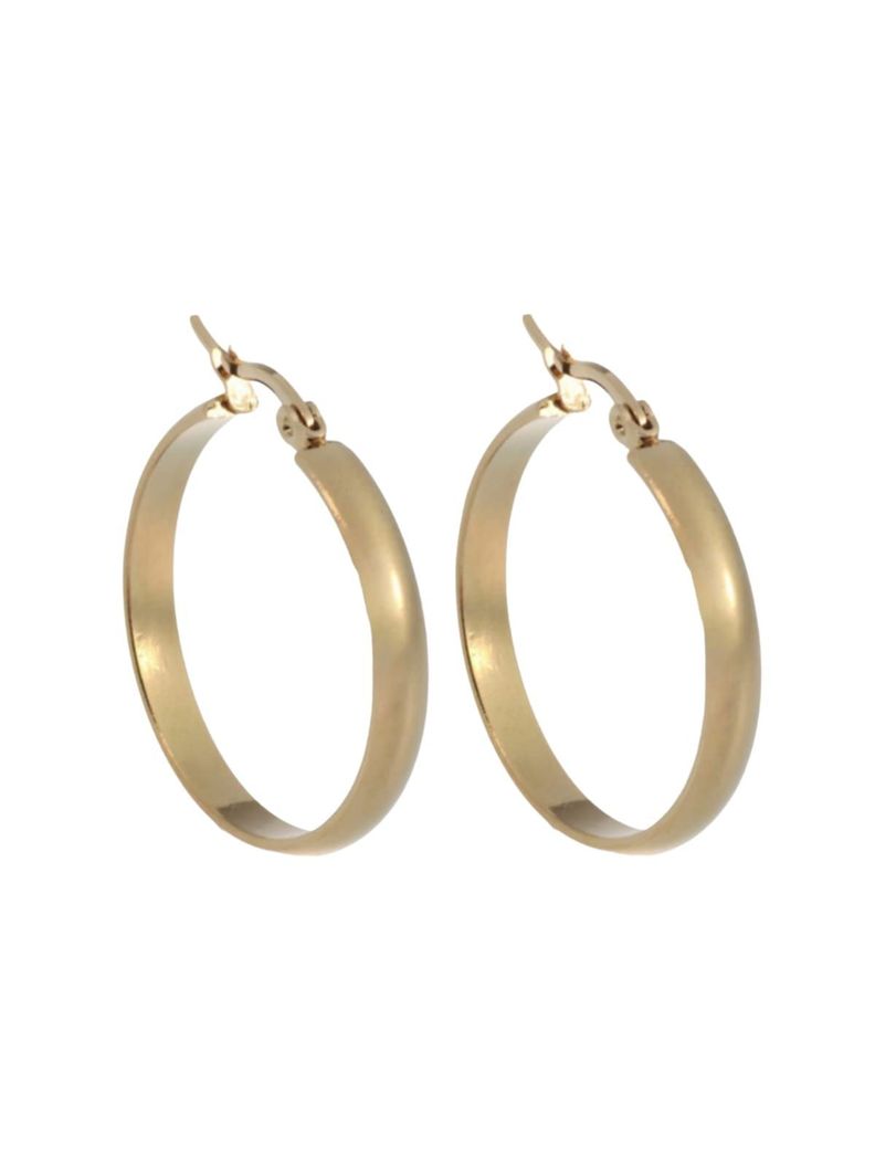 Aros Argollas De Acero Quirúrgico Doradas 30mm
