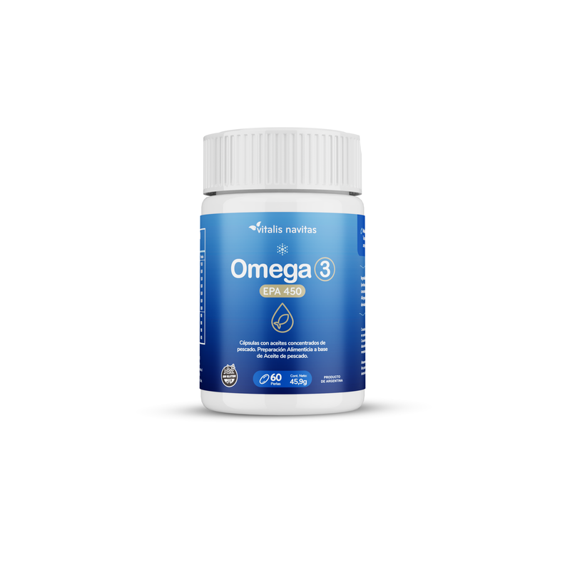 Omega 3 Epa 450 Dha 60 C psulas Vitalis Navitas Azul