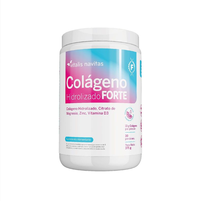 Colágeno Hidrolizado Forte, Suplemento Alimentario 375g Plan 30 días-0