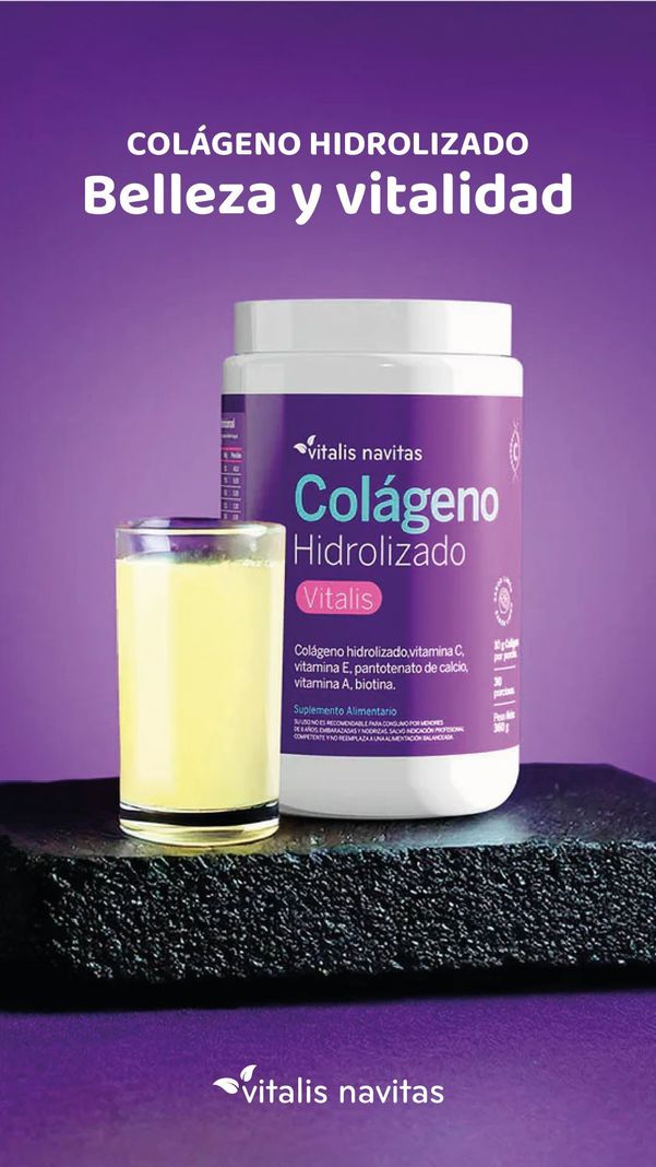 Colágeno Hidrolizado Vitalis Suplemento Alimentario 360g Plan 90 días-5