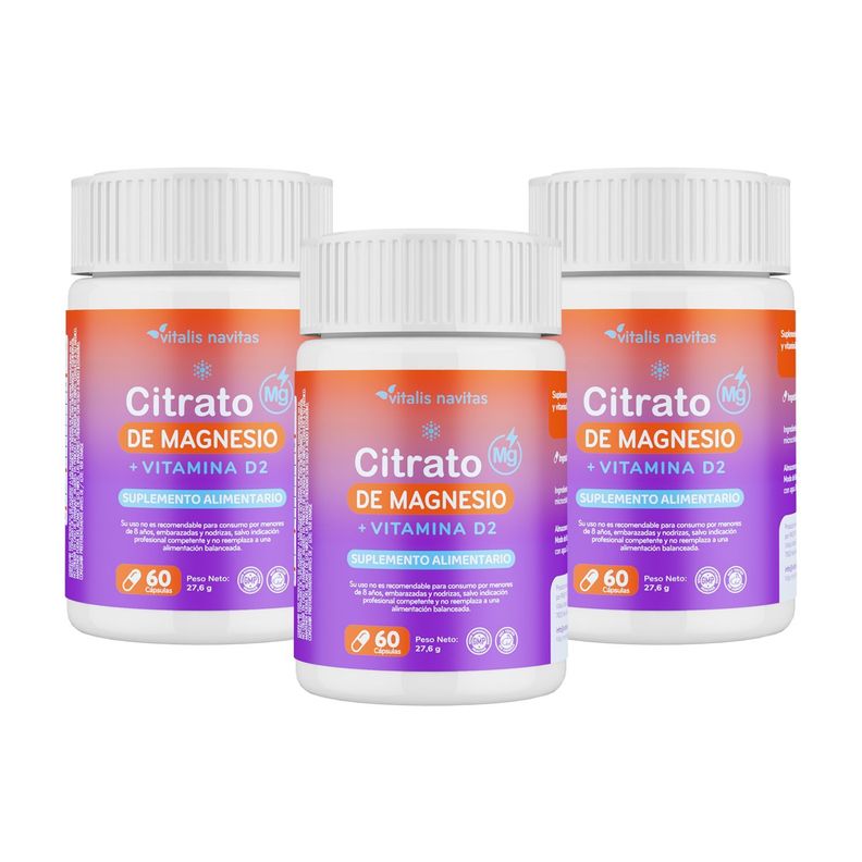 Citrato De Magnesio 180 Capsulas Vitalis Navitas