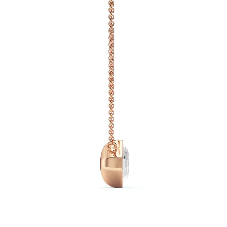 Collar Asscher con cristal de Swarovski transparente baño en oro rosa-1