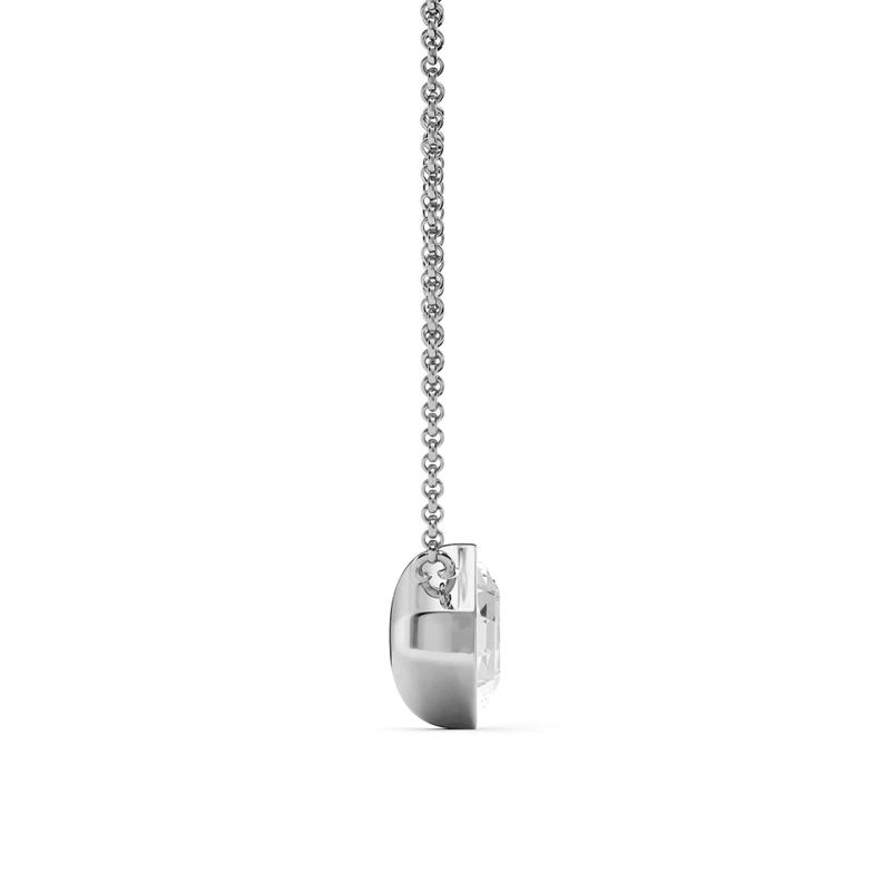 Collar Asscher con cristal de Swarovski transparente plateado-1