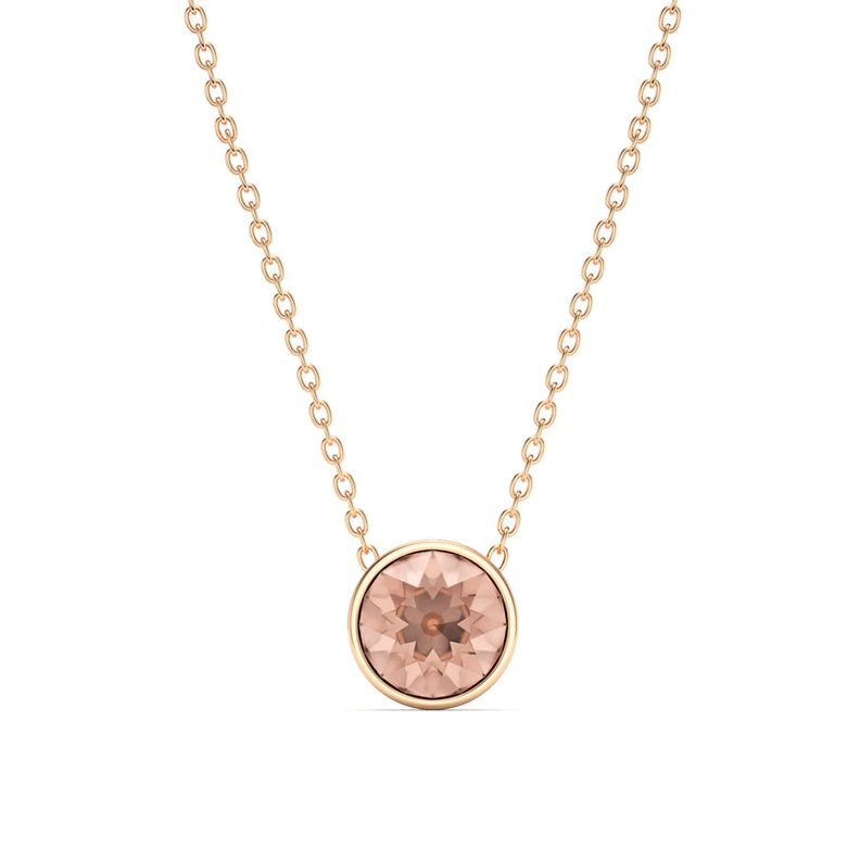 Collar Bella con Cristal De Swarovski Vintage Rose en Oro Rosa-0