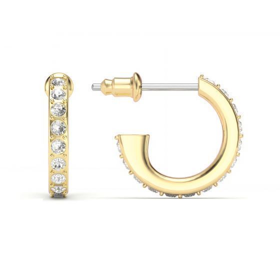 Argolla Eternity con cristal de Swarovski 14mm baño en oro-2