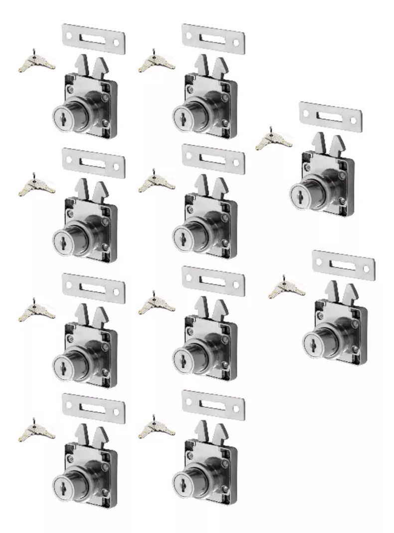 Cerradura O Chapa Puerta Corredera Armario Cilindro 19mm -0
