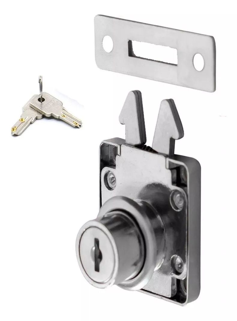 Cerradura O Chapa Puerta Corredera Armario Cilindro 19mm -2