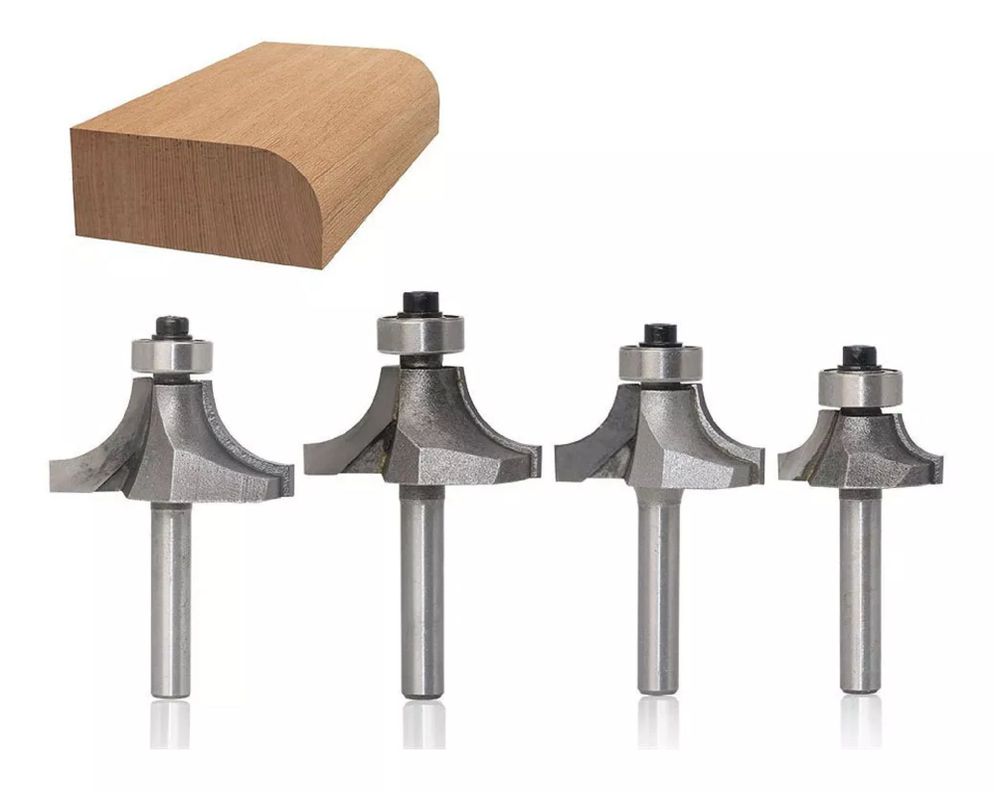 Fresa Madera Cuarto Rodon Dif Medidas Vástago 1/4 -0
