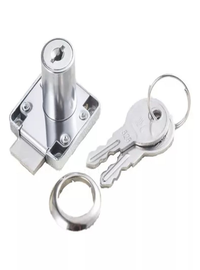 Cerradura Mueble Cajón Chapa Cuadrada Cilindro 16mm 10un-2