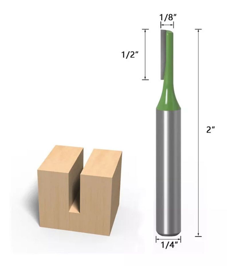 Fresa Madera Recta Vástago 1/4 7 unidades-4
