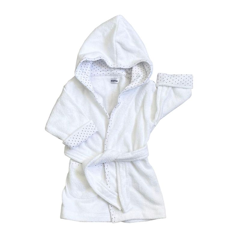 Bata de Baño Bebe Puntitos Azul-0