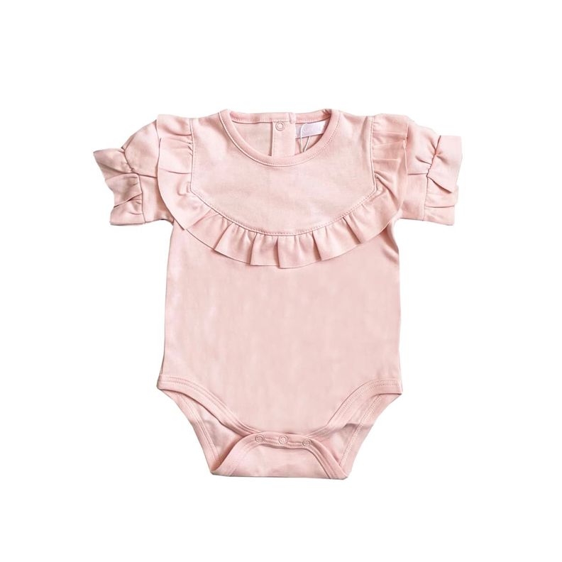 Body Bebe Niña Lucian Palo Rosa 100% Algodón Pima-0