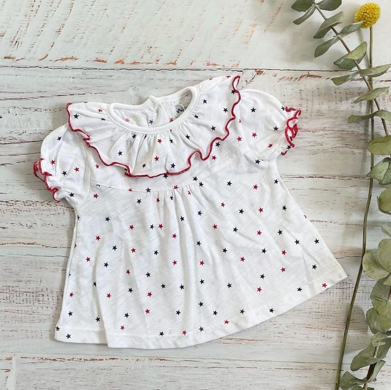 Blusa Niña Bebe M/C Sky-1