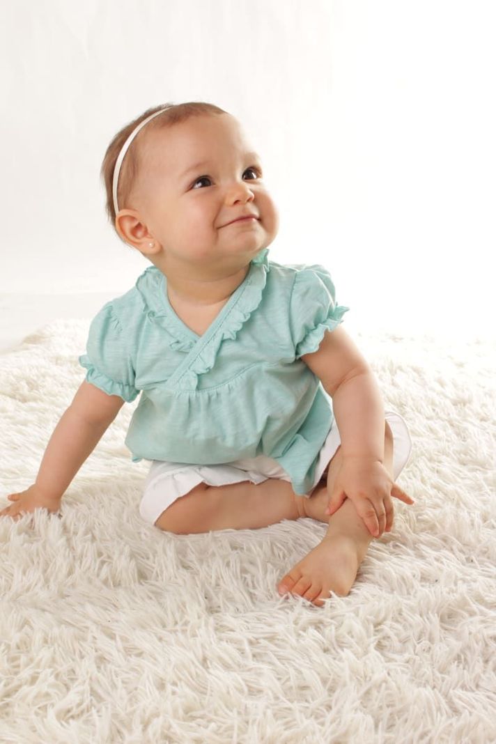 Blusa Niña Bebe M/C Maya Verde-1