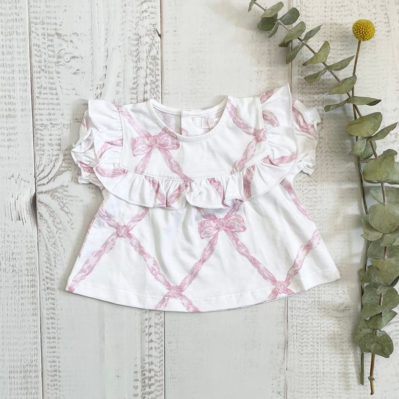 Blusa Niña Bebe M/C Lucia Rosado-1
