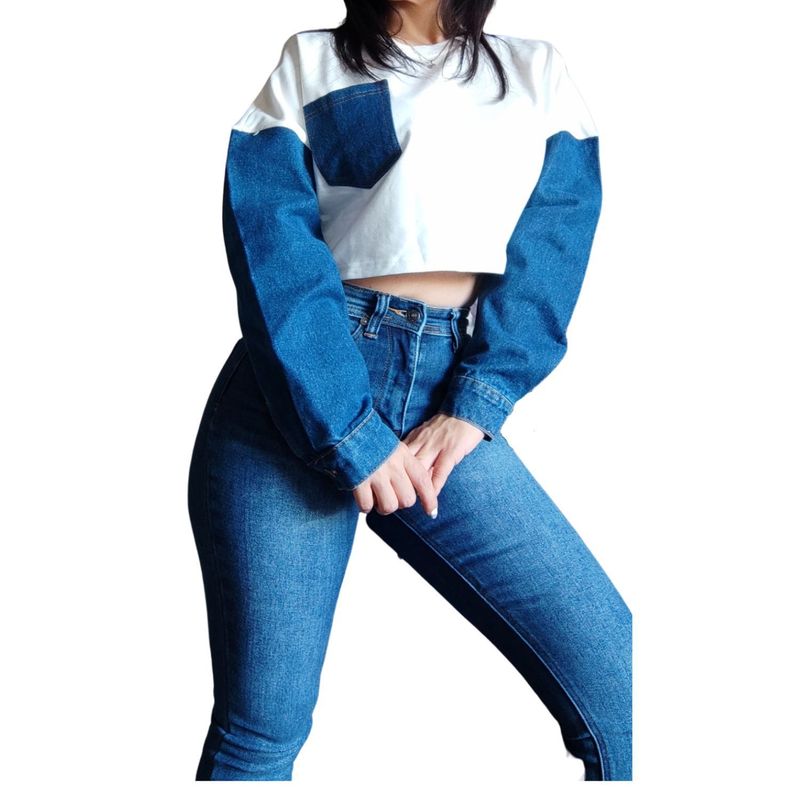 Crop-Top Manga Larga-0