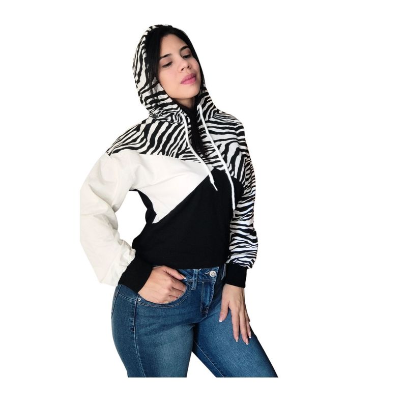 Sweater con Capucha  Animal Print-1