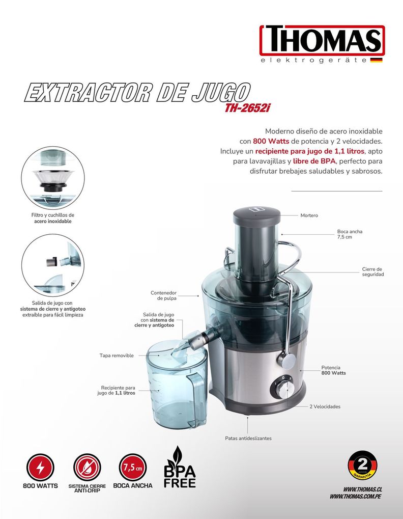 EXTRACTOR THOMAS TH-2652i-3