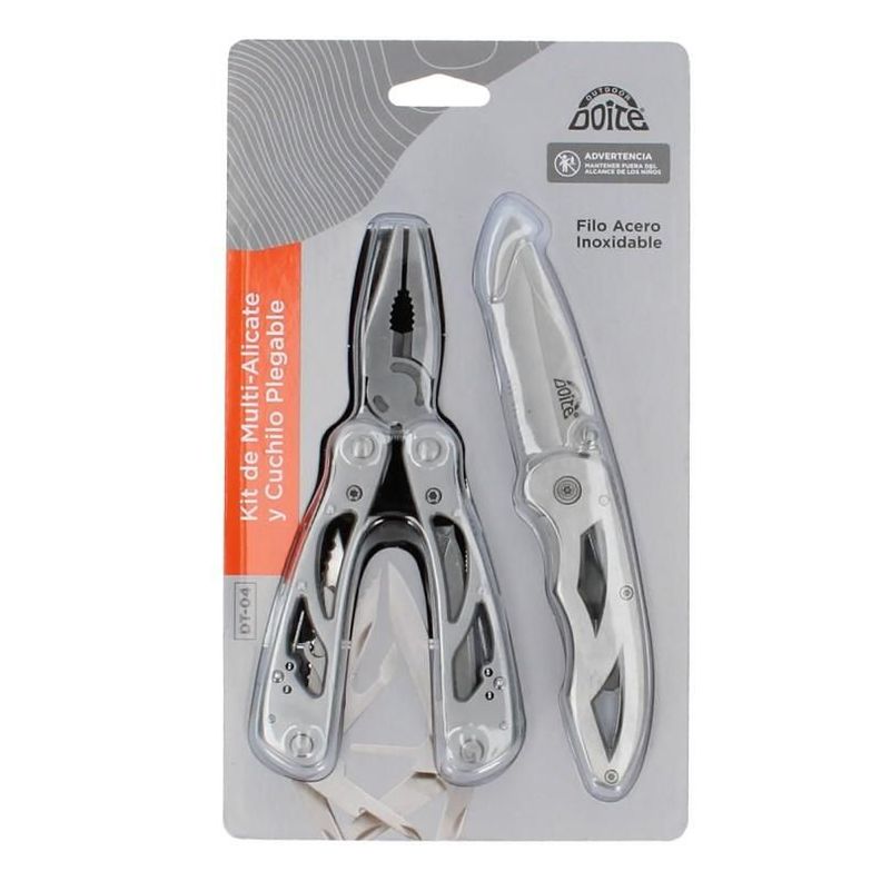 Kit De Multi Alicate Doite y Cuchillo Plegable