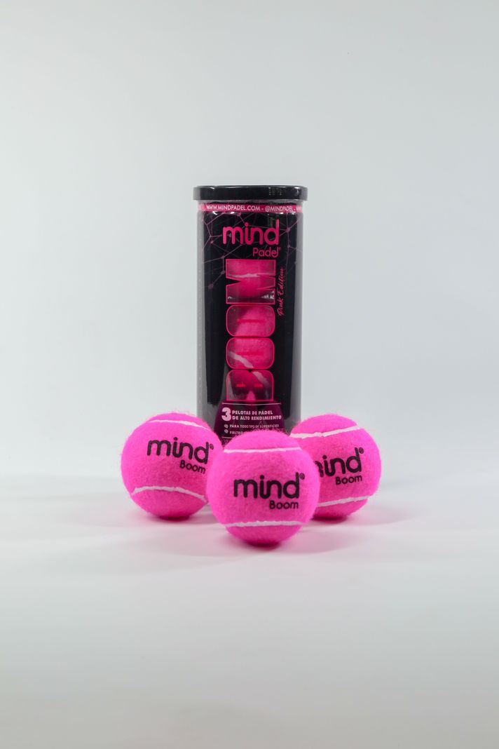 Tubo de 3 Pelotas de Padel Boom Pink Edition-0