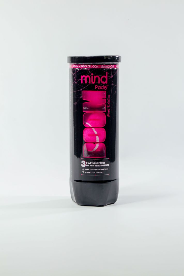 Tubo de 3 Pelotas de Padel Boom Pink Edition-2