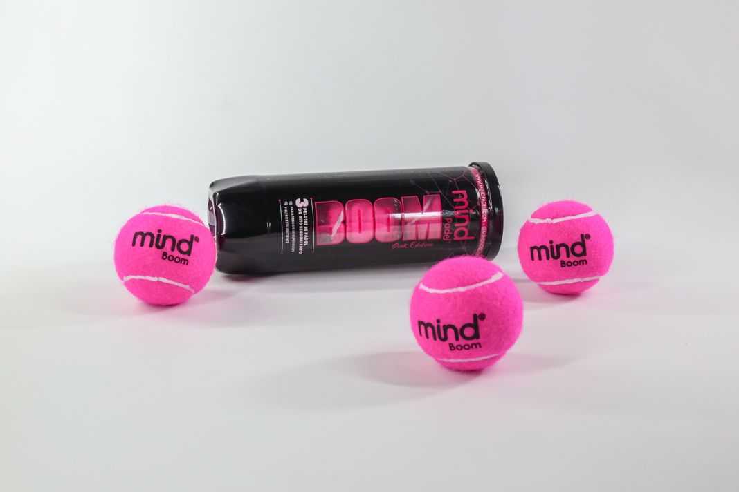 Tubo de 3 Pelotas de Padel Boom Pink Edition-4