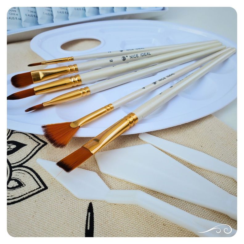 Set Arte Pinturas Acrílicas Kit arte 45 Piezas 24 Colores-1