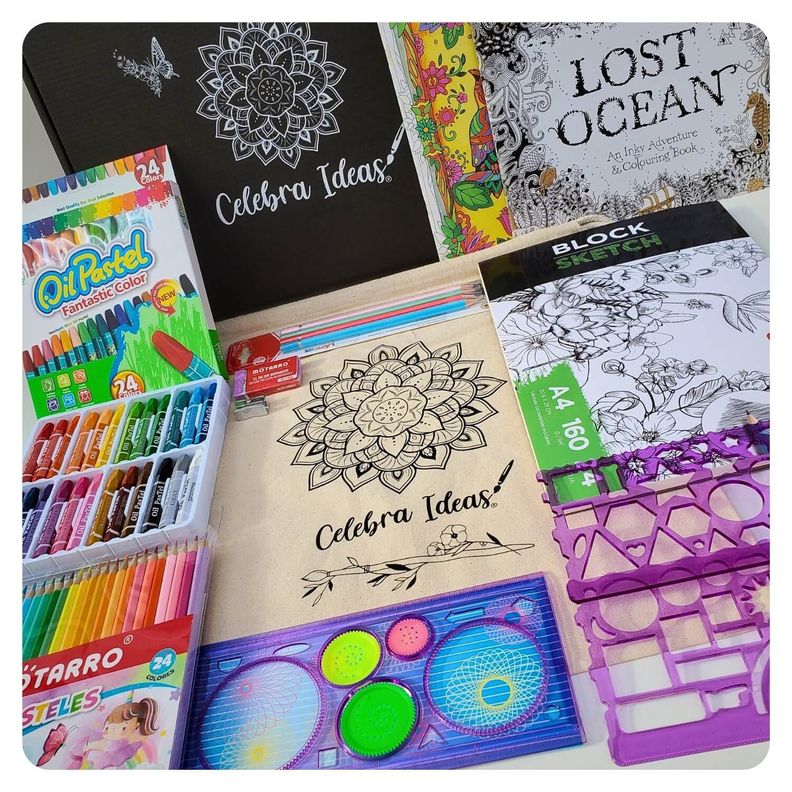 Set de Arte Kit  de Dibujo Para Colorear c lápices 61 Pcs-1