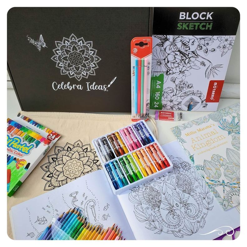 Set de Arte Kit  de Dibujo Para Colorear c lápices 61 Pcs-4