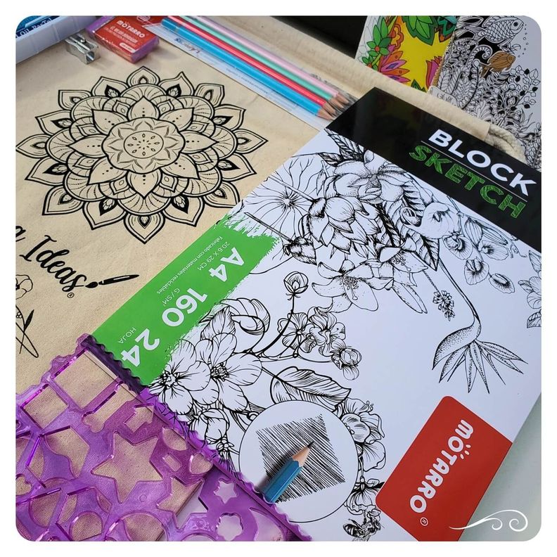 Set de Arte Kit  de Dibujo Para Colorear c lápices 61 Pcs-6