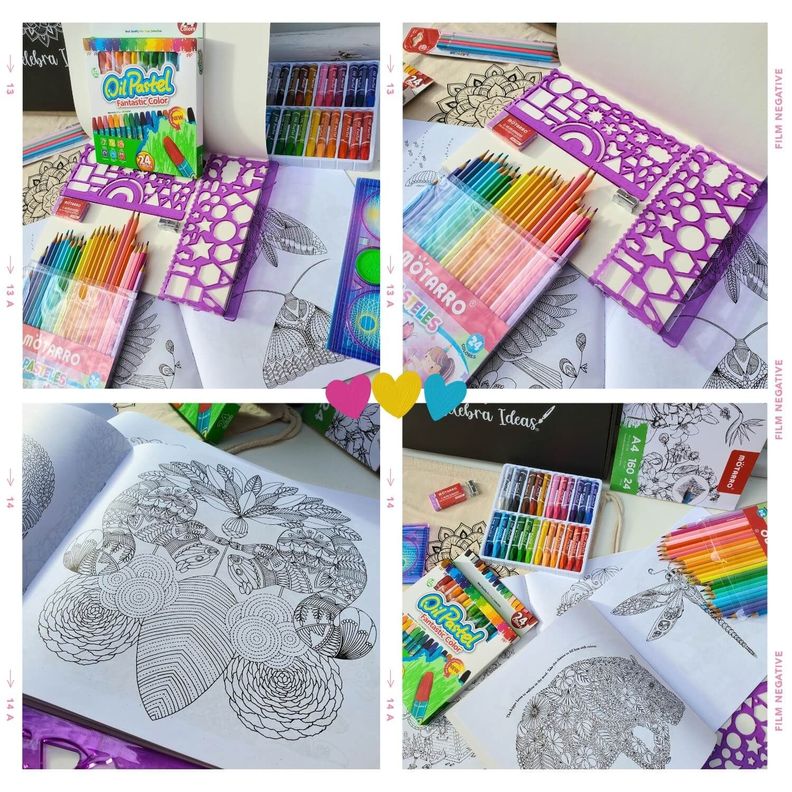 Set de Arte Kit  de Dibujo Para Colorear c lápices 61 Pcs-7