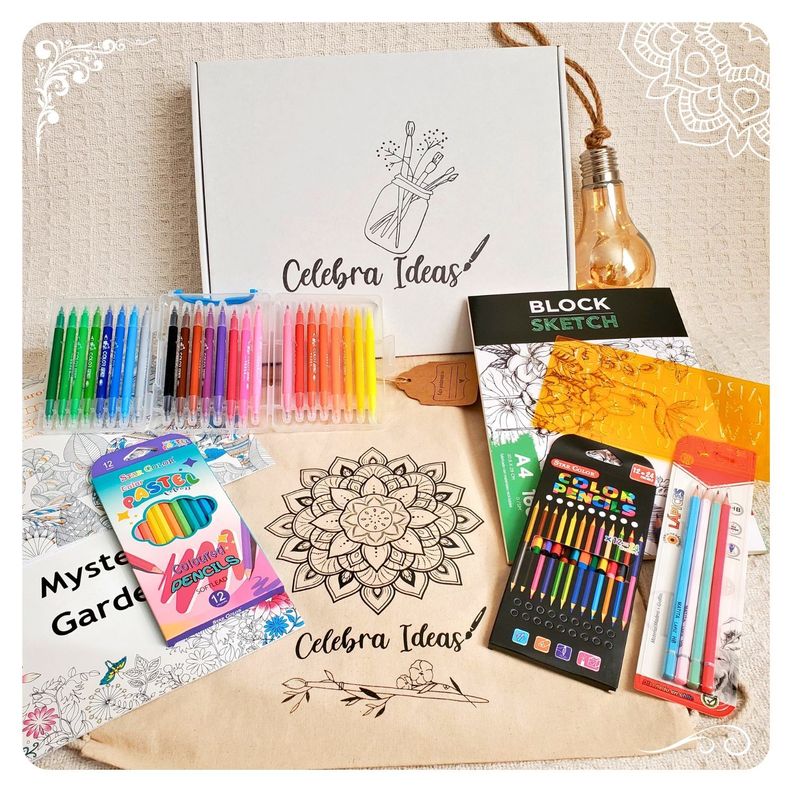 Set de Arte Dibujo kit Para Colorear mandalas 60 Pcs. Kit arte-1