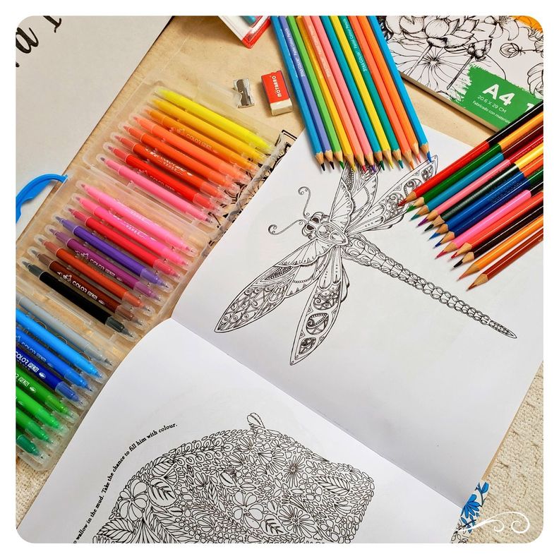 Set de Arte Dibujo kit Para Colorear mandalas 60 Pcs. Kit arte-3