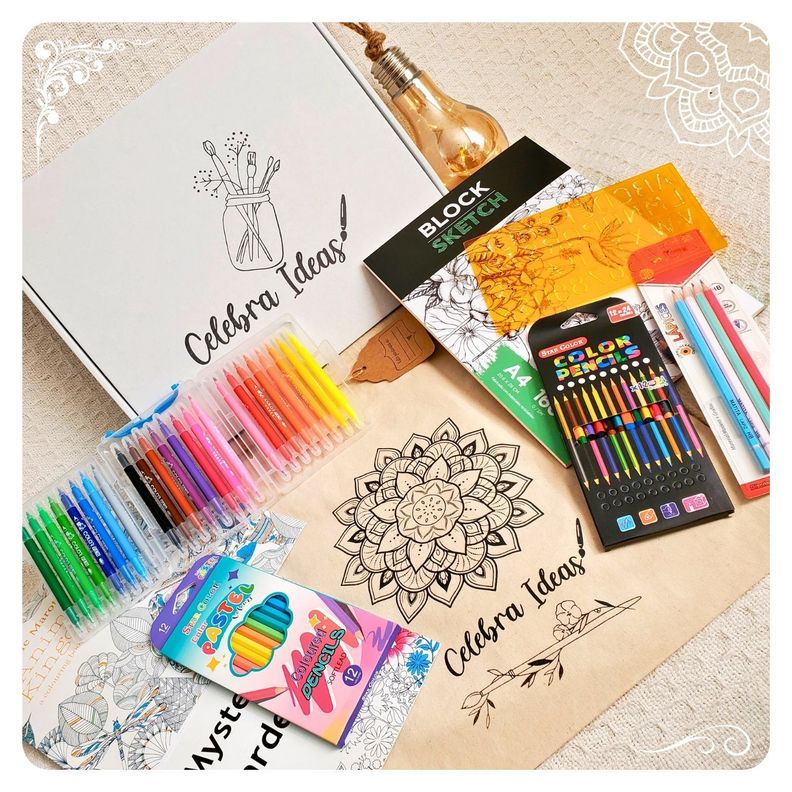 Set de Arte Dibujo kit Para Colorear mandalas 60 Pcs. Kit arte-7