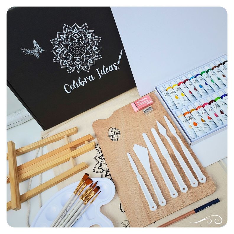 Set de Arte Pintura al Óleo 24 colores– Kit de Arte 45 Piezas-3