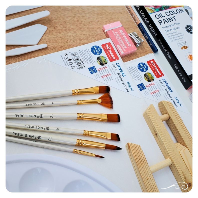 Set de Arte Pintura al Óleo 24 colores– Kit de Arte 45 Piezas-7