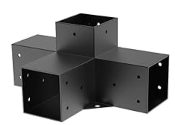KIT DE PÉRGOLAS Y TERRAZAS PARA MADERAS DE 4"x4" (95x95mm) 6X6 METROS-1