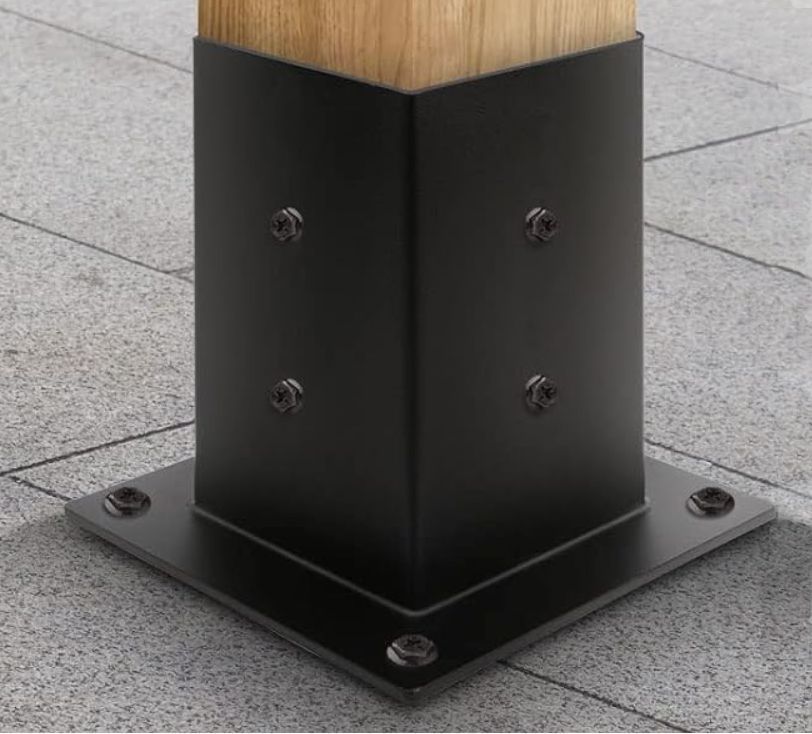 KIT DE PÉRGOLAS Y TERRAZAS PARA MADERAS DE 4"x4" (95x95mm) 6X6 METROS-2