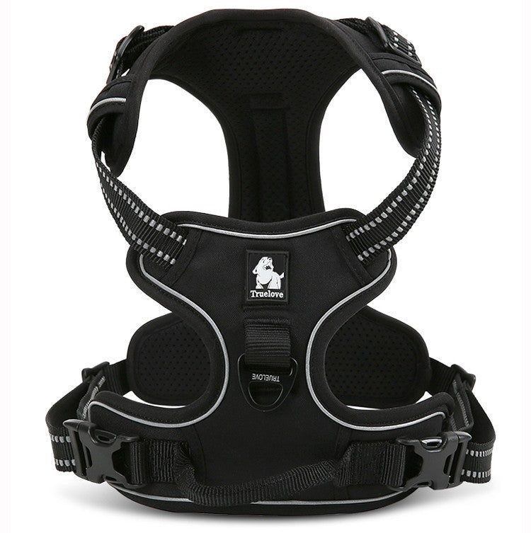 Arnés Antitirones Táctico Para Perros Reflectante Truelove Negro Talla S-0