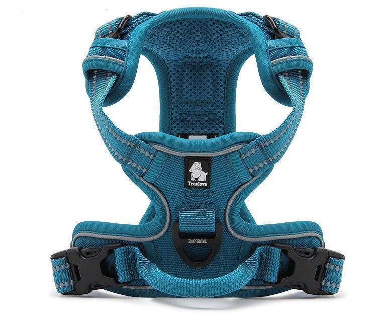 Arnés Antitirones Táctico Para Perros Reflectante Truelove Azul Talla XL-0