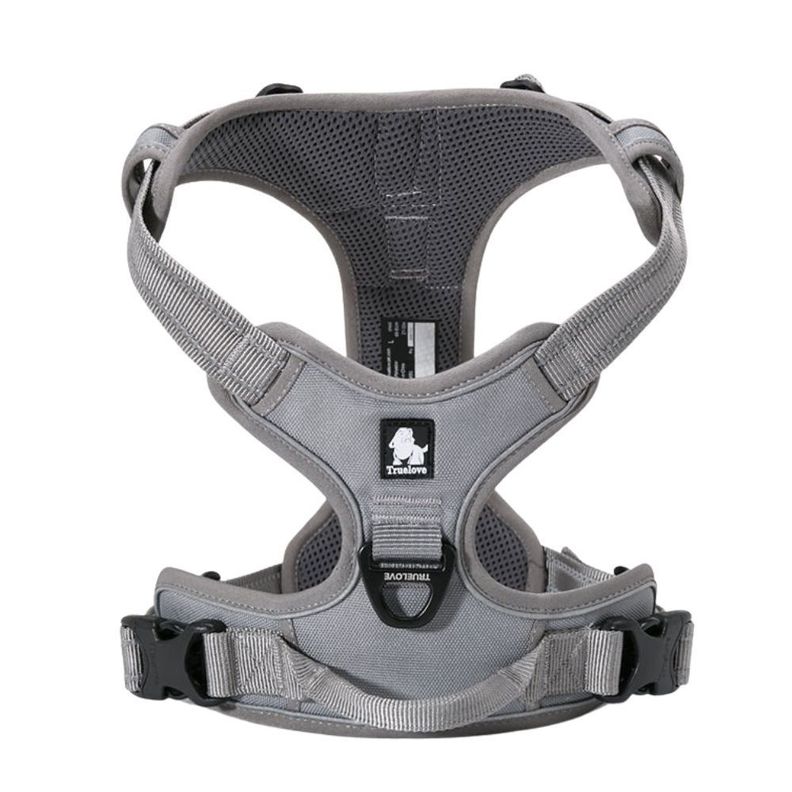 Arnés Antitirones Táctico Para Perros Reflectante Truelove Gris Talla S-0