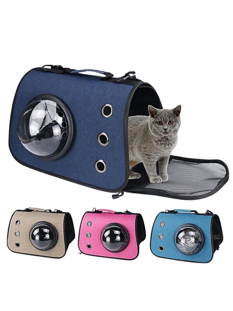 Bolso transportador para gatos pegable 40x26x25-1