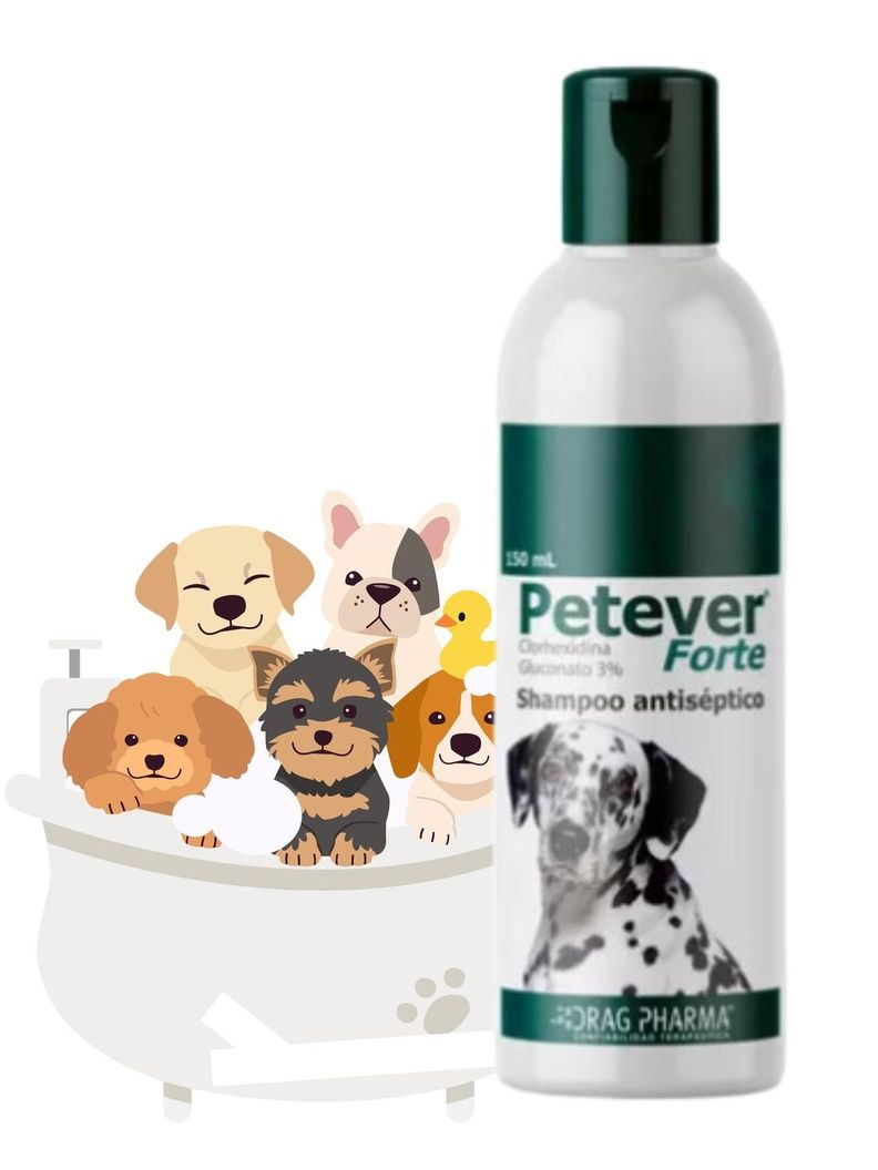 Shampoo Petever Forte Antiséptico para perro 150ml - Drag Pharma-1