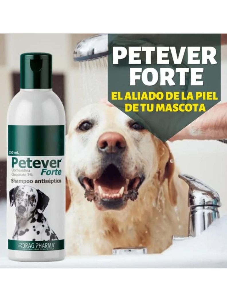 Shampoo Petever Forte Antiséptico para perro 150ml - Drag Pharma-2