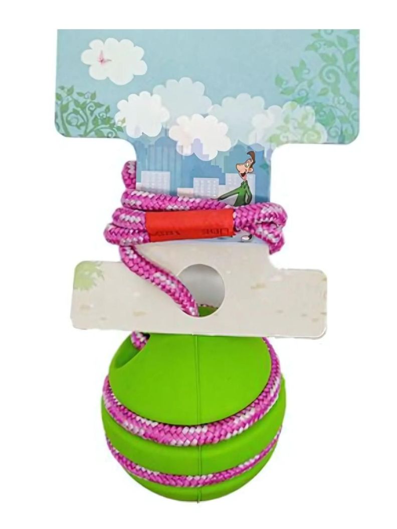 Juguete Interactivo Pelota Goma Rigida con Cuerda-1
