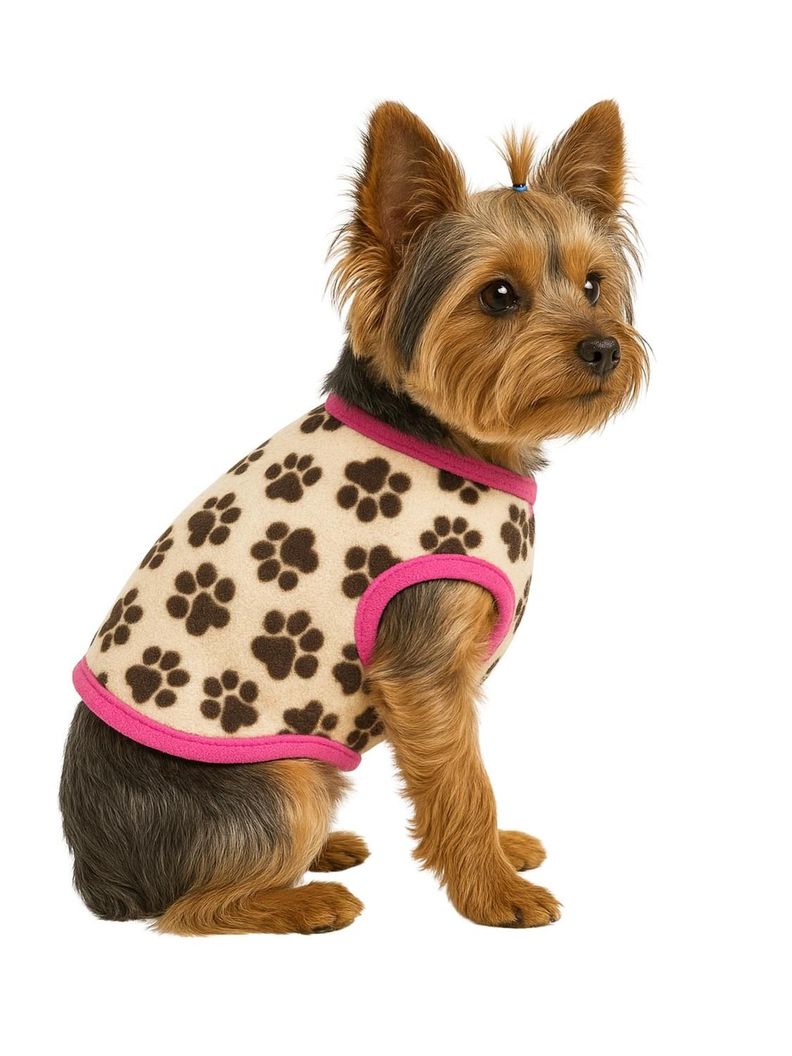 Capa Polar Perro S 28 cm Abrigo Invierno Pomeranian Cafe 10