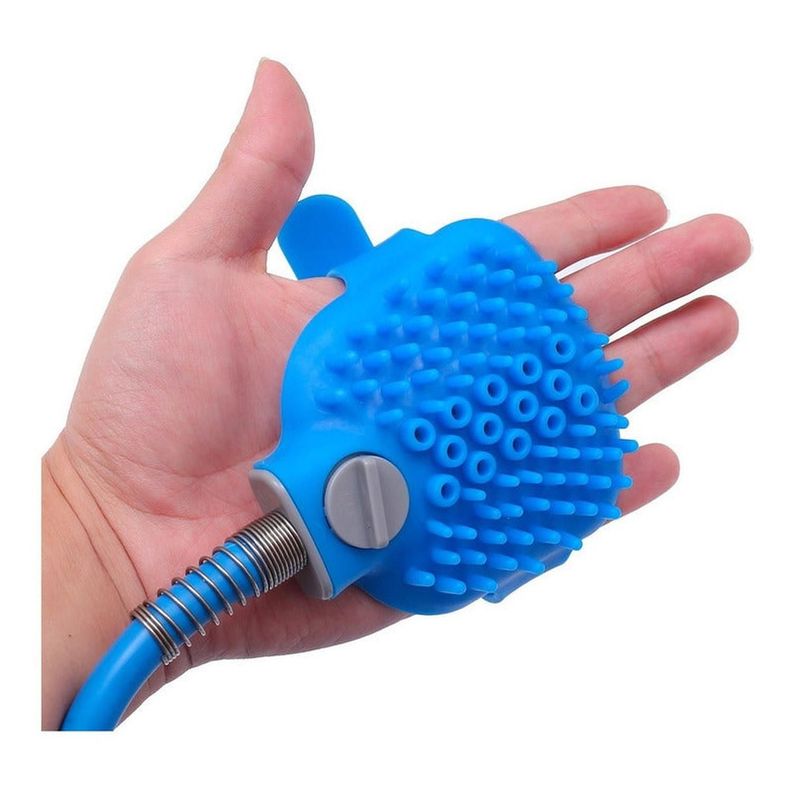 Manguera Con Cepillo Masajeador Para Baño De Mascotas-0