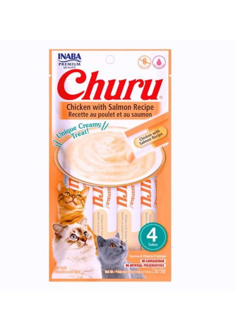 SNACK CHURU GATO CHICKEN Y SALMON 4 TUBOS-0